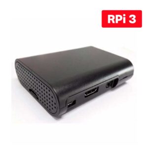 Case para Raspberry Pi 3 B e B+ em ABS Preto