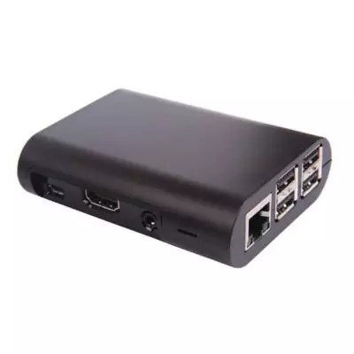 Case para Raspberry Pi 3 B e B+ em ABS Preto