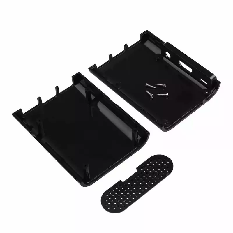 Case para Raspberry Pi 3 B e B+ em ABS Preto