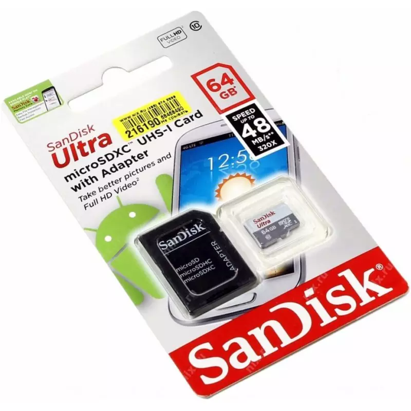 Cartão de Memória MicroSD 64gb Classe 10 Sandisk Original