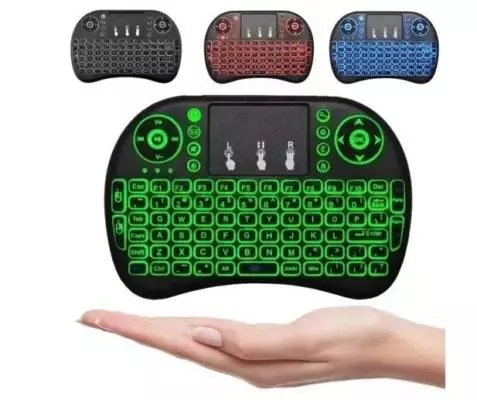 Mini Teclado Luminoso Wireless com Mouse Touch Integrado