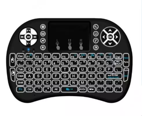 Mini Teclado Luminoso Wireless com Mouse Touch Integrado