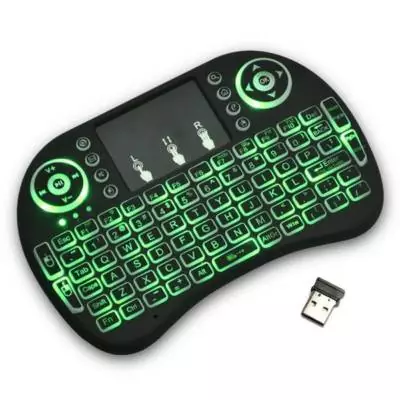 Mini Teclado Luminoso Wireless com Mouse Touch Integrado