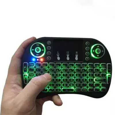 Mini Teclado Luminoso Wireless com Mouse Touch Integrado