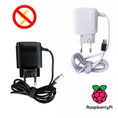 Fonte Bivolt para Raspberry Pi3 B E B+ (Preta)