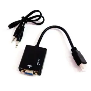 Conversor Adaptador De Vídeo Hdmi Para Vga Com Áudio P2