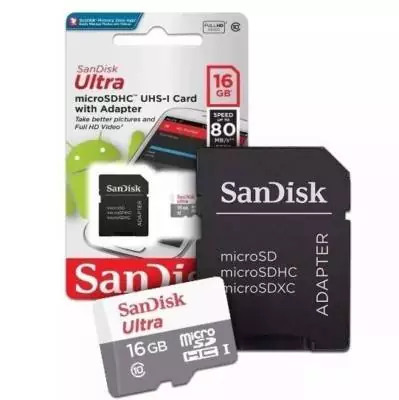 Cartão de Memória MicroSD 16gb Classe 10 Sandisk Original