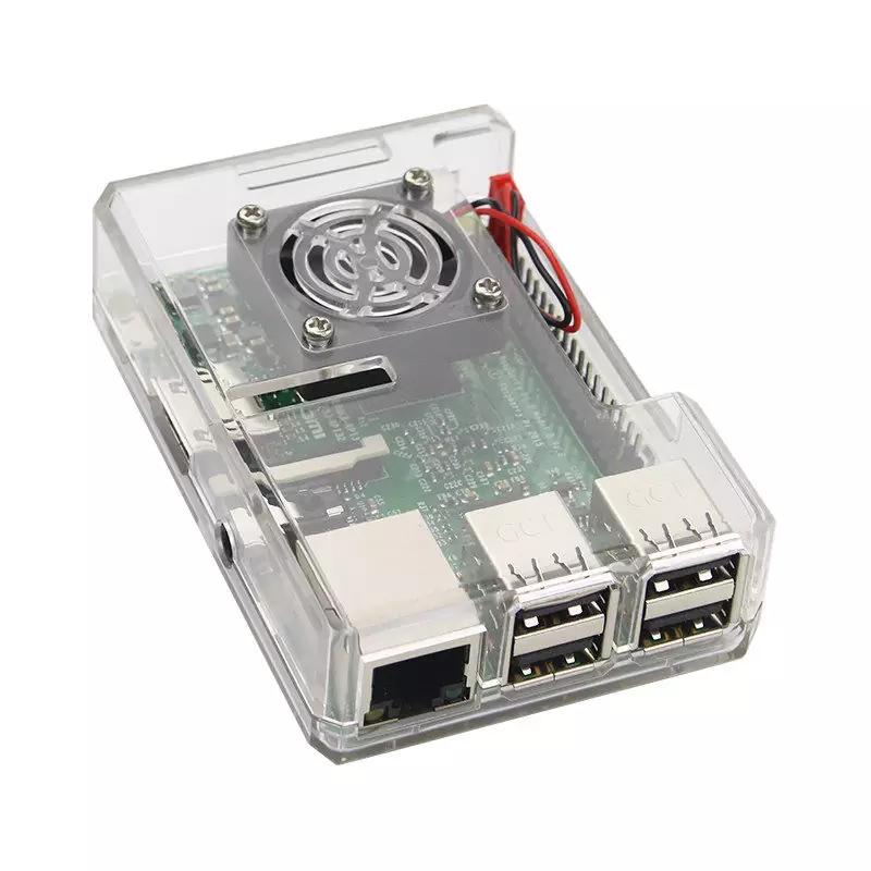 Case Raspberry Model Pi3 B ou B+ Transparente