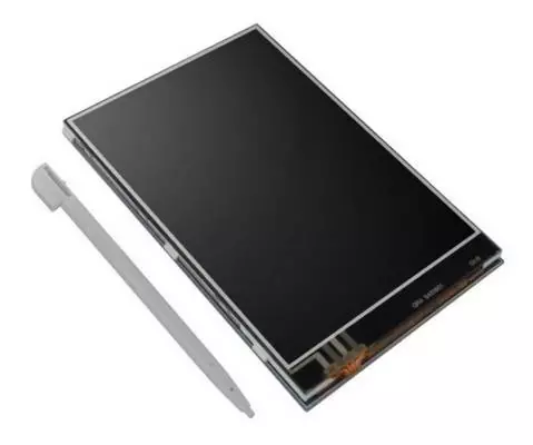 Case Transparente + Tela Display LCD 3.5 com Touch para Raspberry Pi 3 B e B+