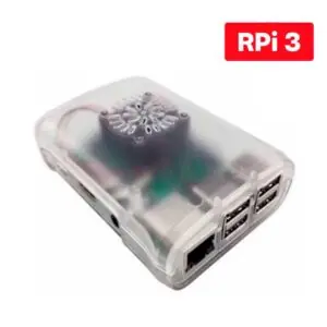 Case Transparente Raspberry Pi3 B e B+ c/Suporte para Cooler