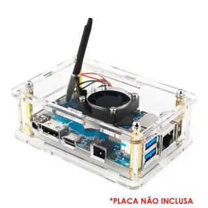 Kit com Case + Cooler + Dissipadores para Orange Pi 4 LTS