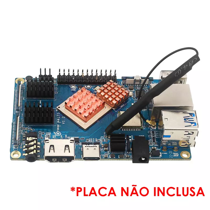 Kit com Case + Cooler + Dissipadores para Orange Pi 4 LTS