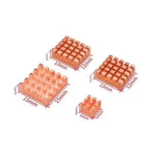 Kit de Dissipadores em Cobre para Orange Pi 3 LTS