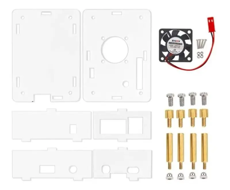 Kit com Case + Cooler + Dissipadores para Orange Pi 3 LTS