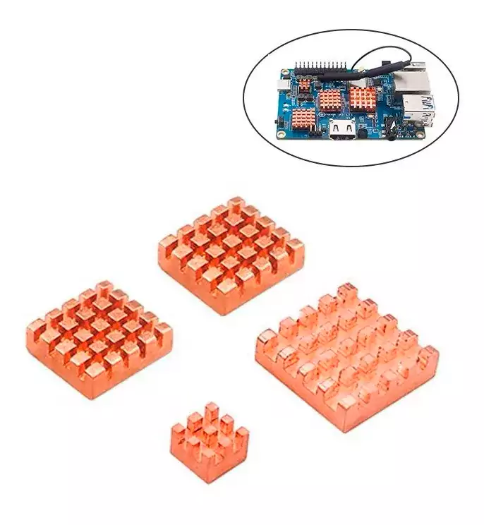 Kit com Case + Cooler + Dissipadores para Orange Pi 3 LTS