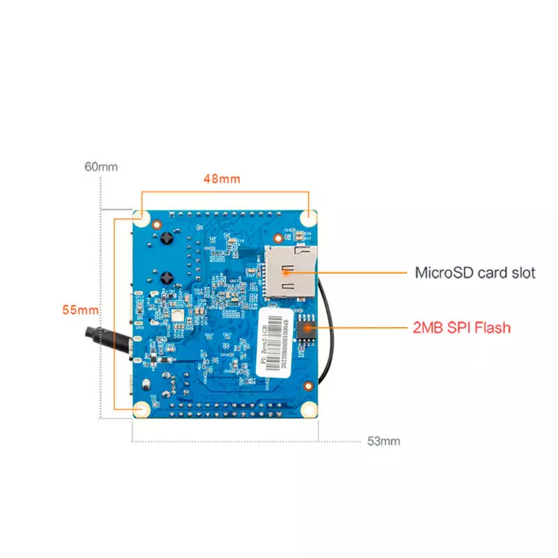 Orange Pi Zero2 H616 1GB RAM + Case