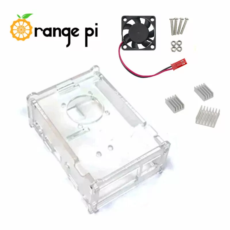 Kit Orange Pi PC + Fonte + Case, cooler e dissipadores