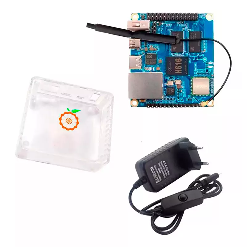 Kit Orange Pi Zero 2 H616 + Case + Fonte