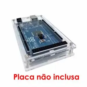 Case Arduino Mega 2560 R3 em Acrílico Transparente