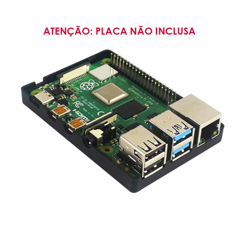 Case Raspberry Pi 4 B para Tela Display 3.5 Polegadas