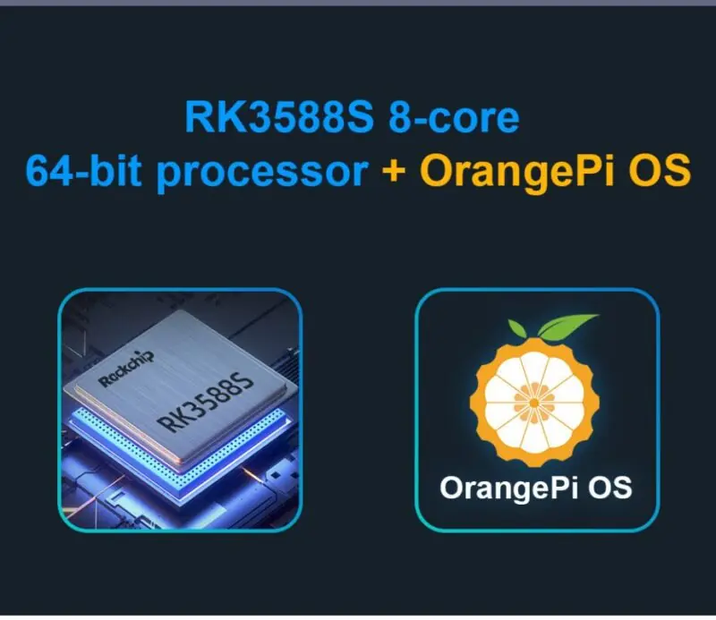 Orange Pi 5 c/ 16GB de RAM DDR4 Rockchip RK3588S Octa-core