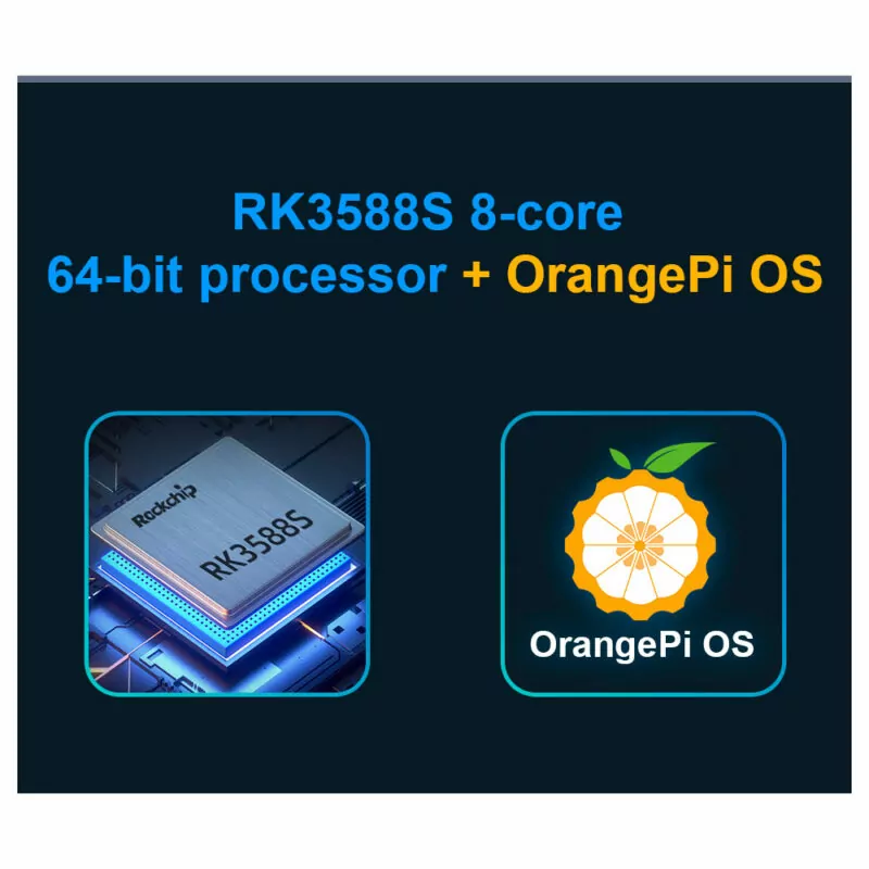 Orange Pi 5 c/ 4GB de RAM DDR4 Rockchip RK3588S Octa-core