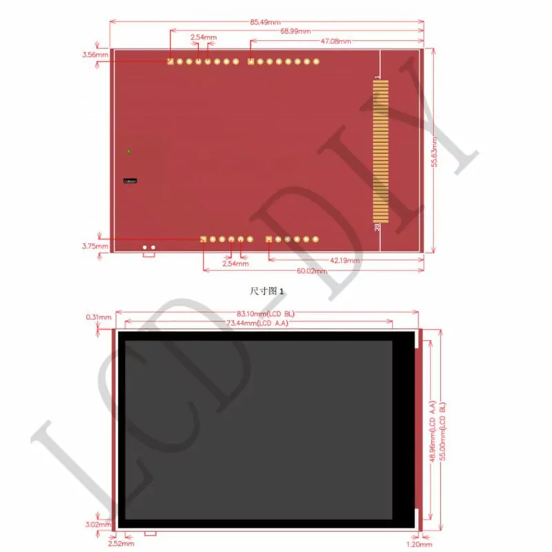 Tela Display LCD 3.5 Touch Screen p/ Arduino Uno e Mega 2560