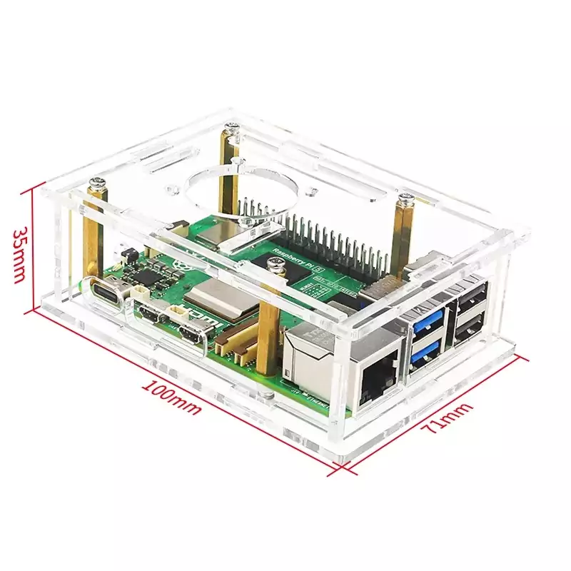 Kit com Case + Cooler + Dissipadores para Raspberry Pi 5