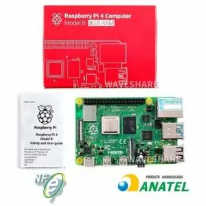 Kit Raspberry Pi 4 8GB c/ Case Alumínio c/ Duplo Cooler Fan e Fonte