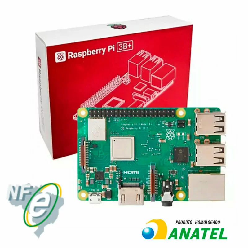 Kit Raspberry Pi 3 B+(Plus) c/ Case Alumínio c/ Duplo Cooler Fan e Fonte