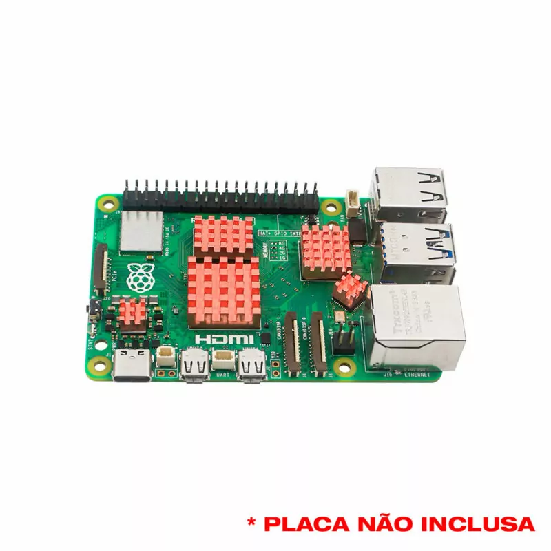 Dissipadores de Calor Premium em Cobre para Raspberry Pi 5 (5 Unid)