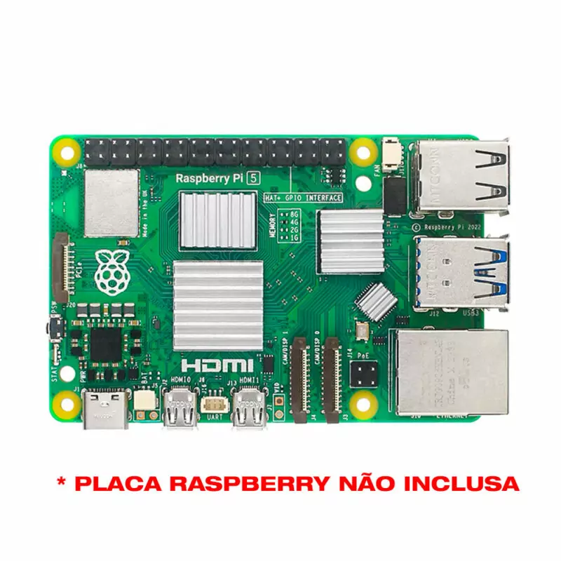 Dissipadores de Calor em Alumínio para Raspberry Pi 5 (4 Unid)