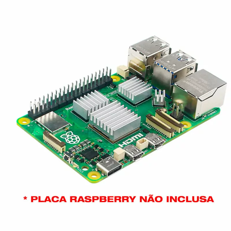 Dissipadores de Calor em Alumínio para Raspberry Pi 5 (4 Unid)