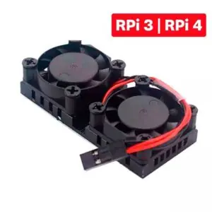 Cooler Fan Duplo P/ Raspberry Pi 3 e Pi 4