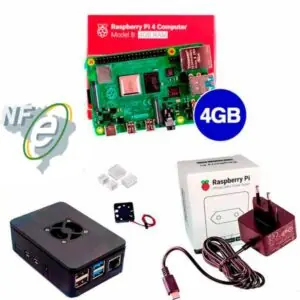 Kit Raspberry Pi 4 4GB c/ Case, Cooler, Fonte Oficial e Dissipadores