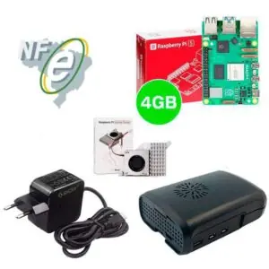 Kit Raspberry Pi 5 4GB c/ Case + Active Cooler Oficial e Fonte 27W