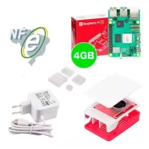 Kit Raspberry Pi 5 4GB c/ Case Oficial e Fonte Original