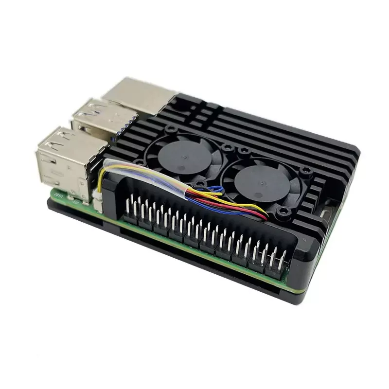 Kit Raspberry Pi 5 4GB c/ Case Metal c/ Cooler Fan e Fonte 27W