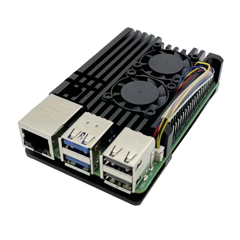 Kit Raspberry Pi 5 4GB c/ Case Metal c/ Cooler Fan e Fonte 27W