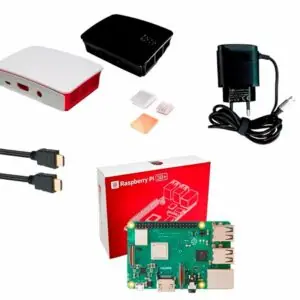 Kit Raspberry Pi 3 Model B+(Plus) c/ Case, Fonte 5V, Cooler e Dissipadores