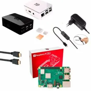 Kit Raspberry Pi 3 Model B+(Plus) c/ Case, Fonte 5V, Cooler e Dissipadores