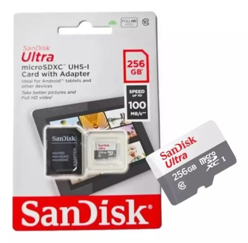 Cartão de Memória MicroSD 256gb Classe 10 Sandisk Original