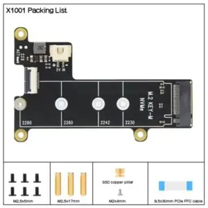 X1001 Shield NVMe M.2 para Raspberry Pi 5